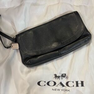 Coach Black Leather Clutch